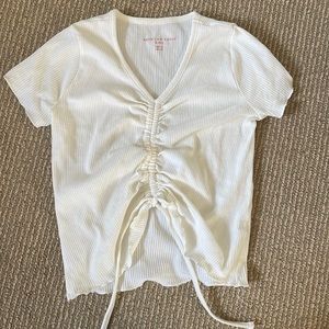 American eagle rouche crop top